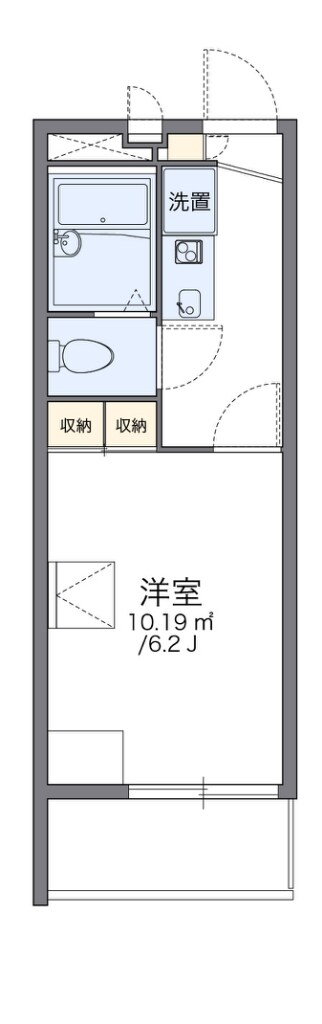 レオパレスメルベーユ緑橋の物件間取画像