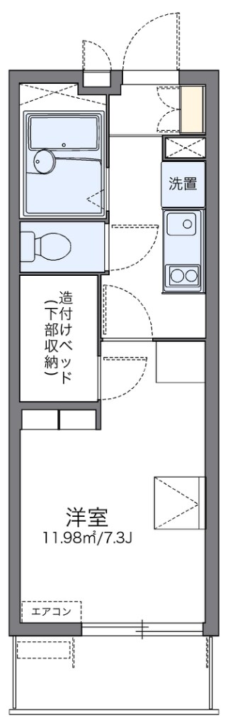 レオパレスエーデル菱屋西の物件間取画像