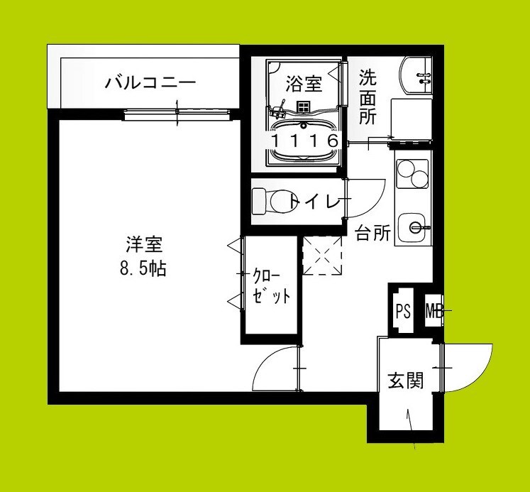 フジパレス住ノ江駅南ノースの物件間取画像