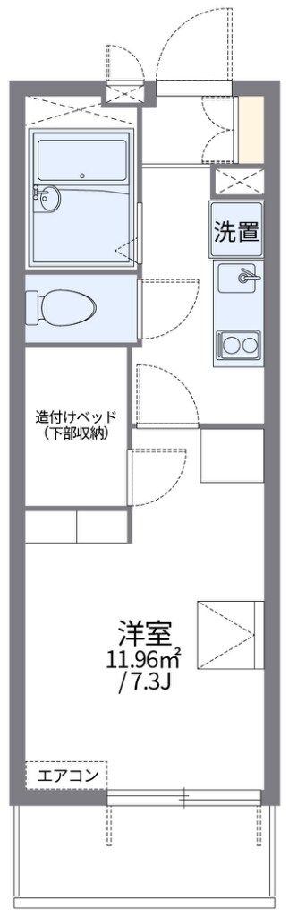 レオパレス逢阪の物件間取画像