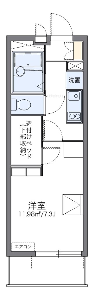 レオパレスプレンソレイユの物件間取画像