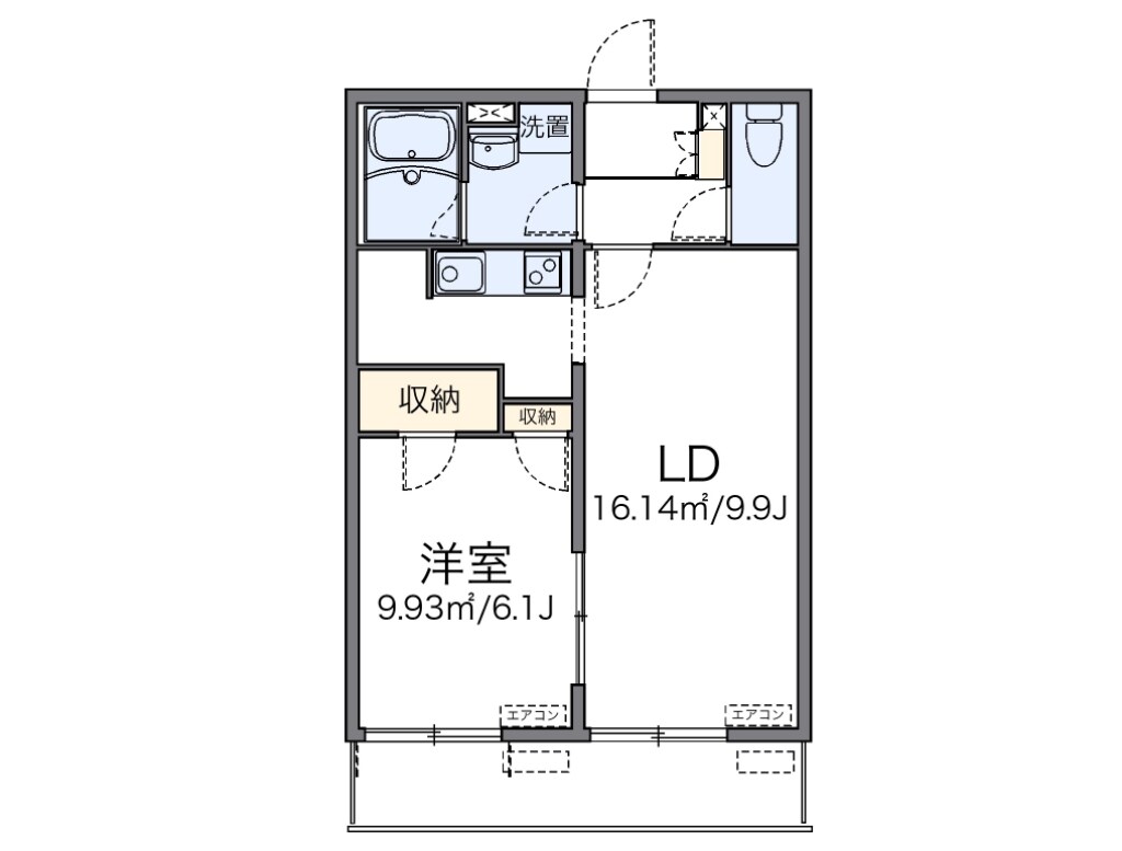 レオネクストすずらん荘の物件間取画像