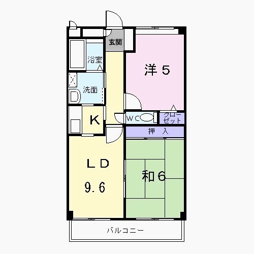 アフロディ布市の物件間取画像