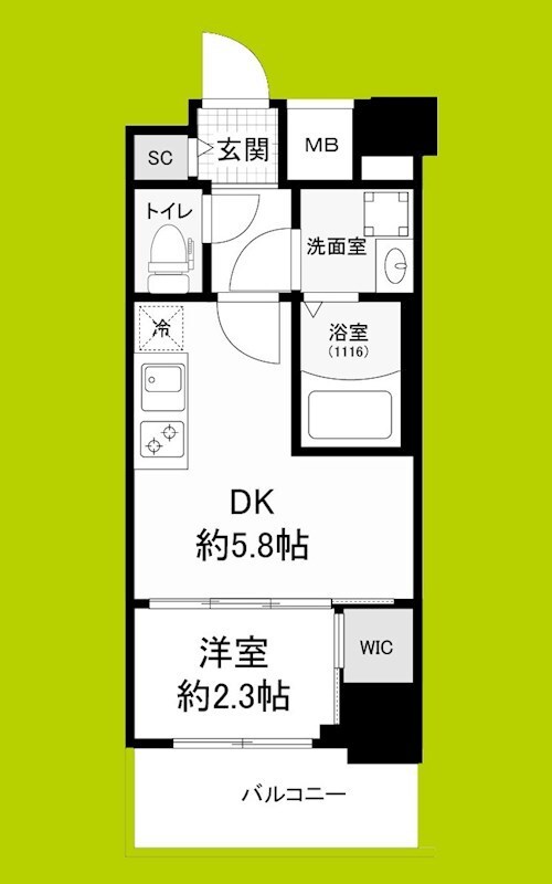 セレニテ江坂グランデの物件間取画像