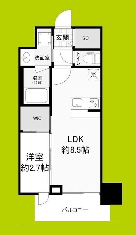 セレニテ江坂グランデの物件間取画像