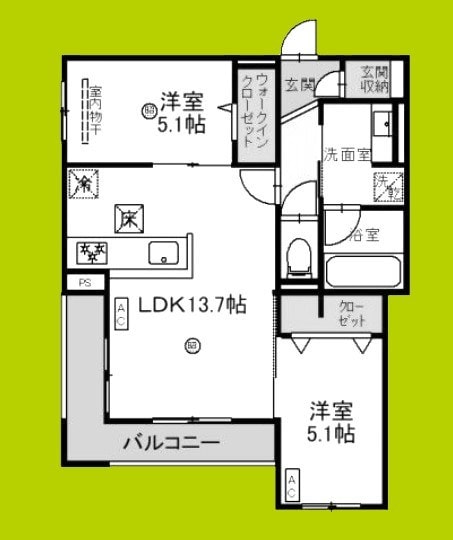 パレスリバティの物件間取画像