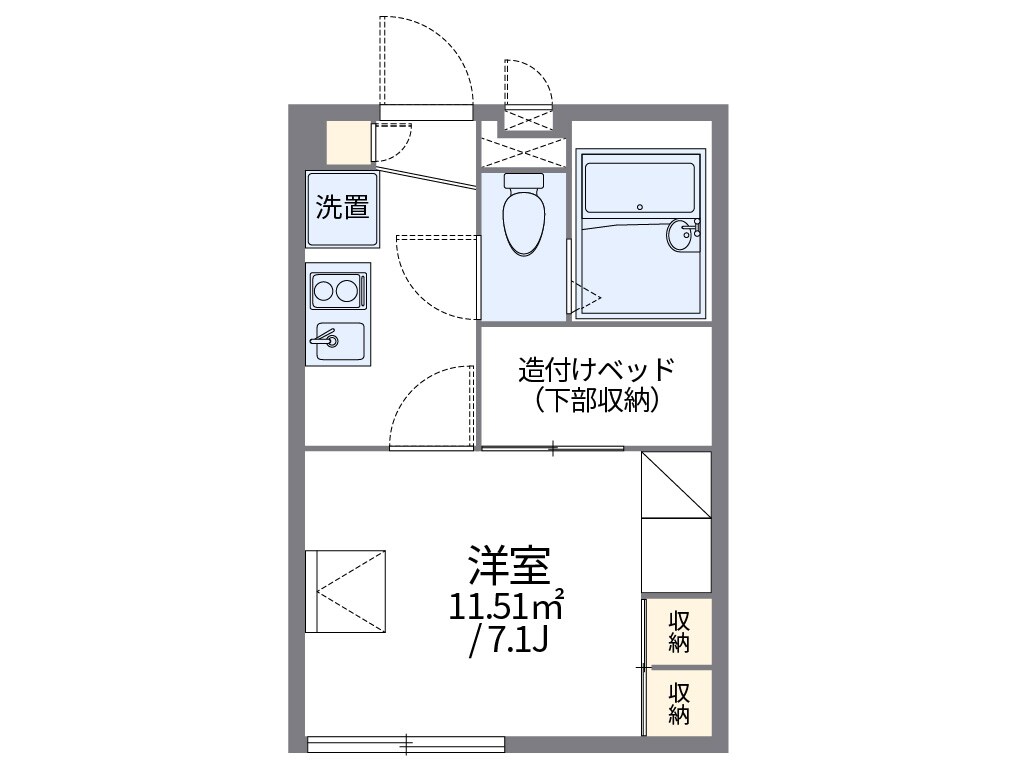 レオパレスパークサイドハイツの物件間取画像