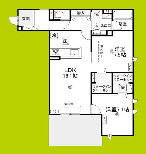 ロンジェヴィータの物件間取画像