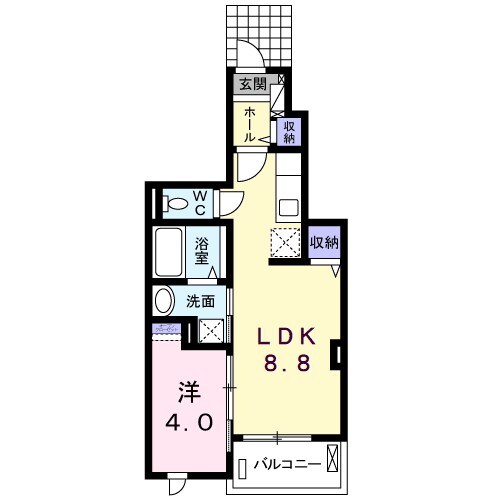 シャン・ド・フルールIII番館の物件間取画像