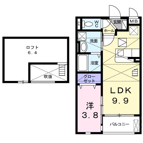 カーサ　デ　カローレの物件間取画像