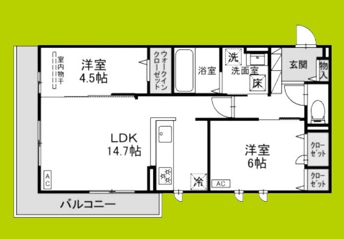 East Hillsの物件間取画像