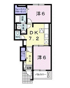 サニーレジデンス西三国Ｄの物件間取画像