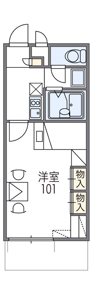 レオパレス夢３番館の物件間取画像