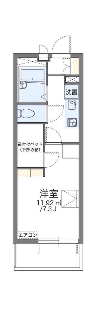 レオパレスアゼリア蛍池の物件間取画像