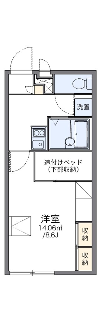 八尾駅 徒歩8分 1階の物件間取画像