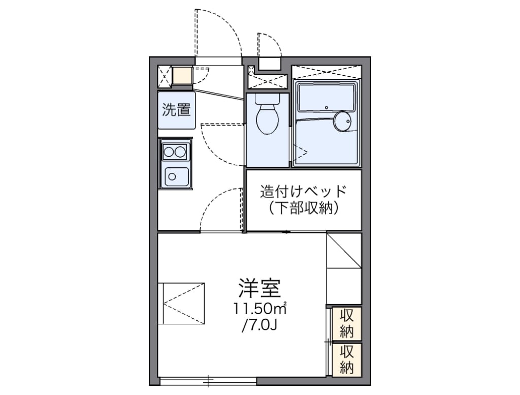 花園町駅 徒歩11分 2階の物件間取画像