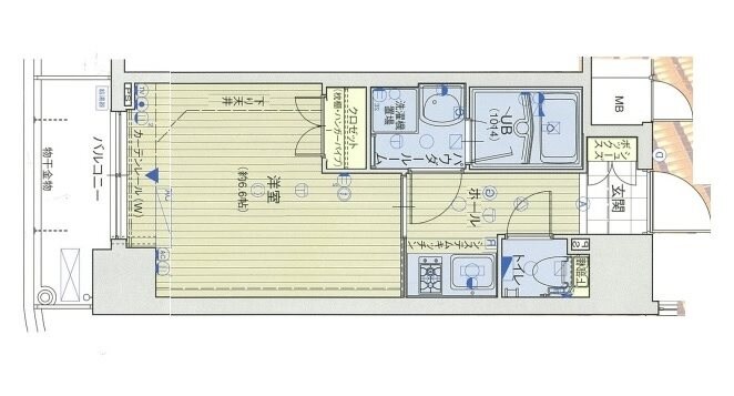 アスヴェル江戸堀の物件間取画像