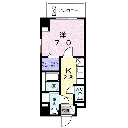 平野駅 徒歩1分 5階の物件間取画像