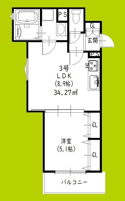 クリエオーレ永楽荘の物件間取画像
