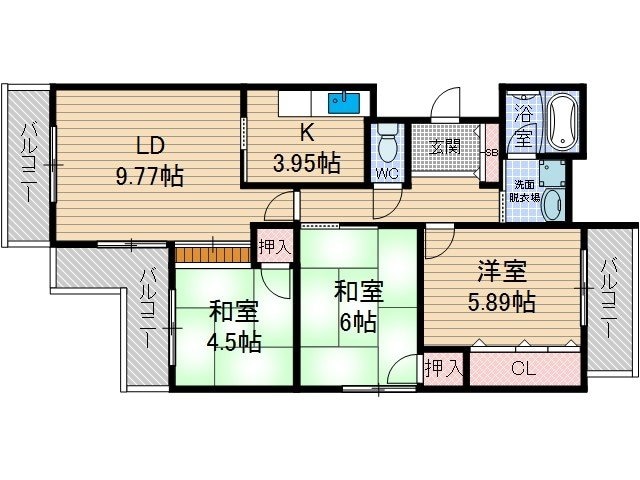 ツイン88 N棟の物件間取画像