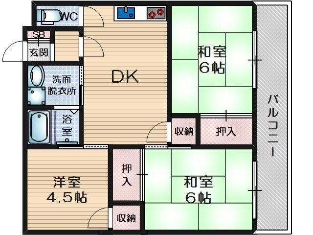 ハイツ香花園の物件間取画像