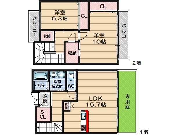 ナンノ第27号館の物件間取画像