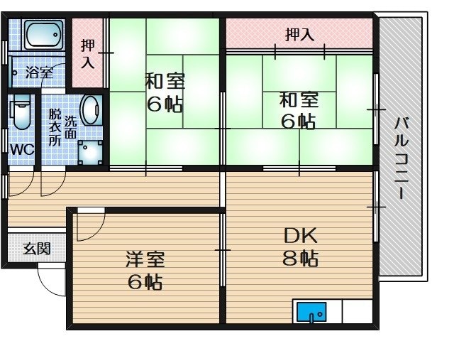 ヴィラコトブキの物件間取画像