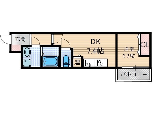 クレアトゥール岸辺1の物件間取画像