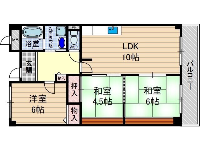 プライム21の物件間取画像