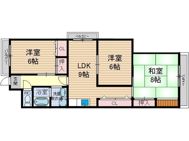 久我ハイツの物件間取画像