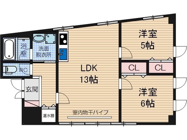 ハーモニービルの物件間取画像