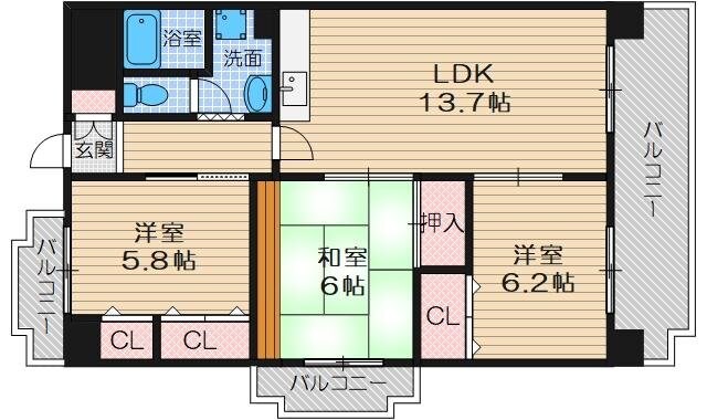 グレイスつじの物件間取画像