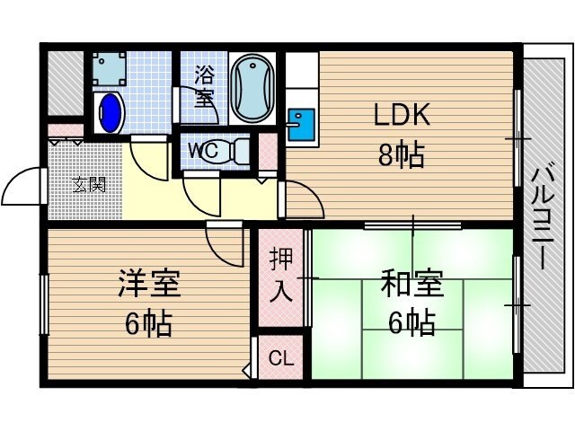 プランドール千里丘の物件間取画像