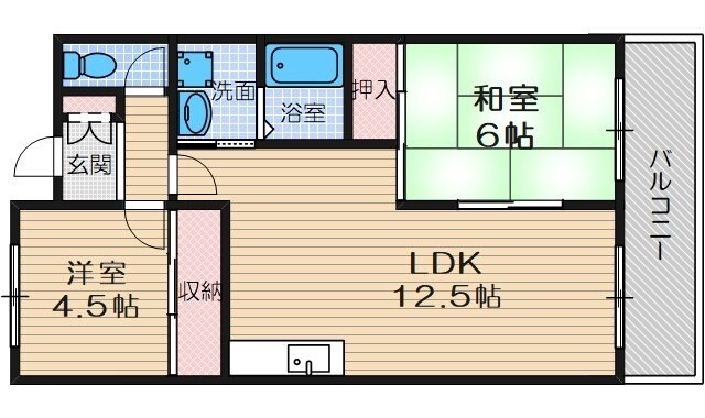 ステーションハイツ千里丘の物件間取画像