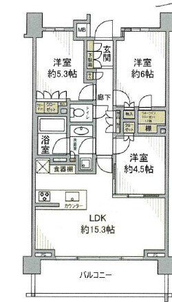 パークホームズ中野中央フォーシーズンズコートの物件間取画像
