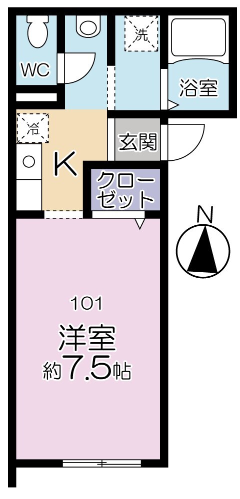 オーベルジュ高円寺の物件間取画像