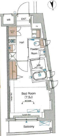 エストゥルース東高円寺の物件間取画像