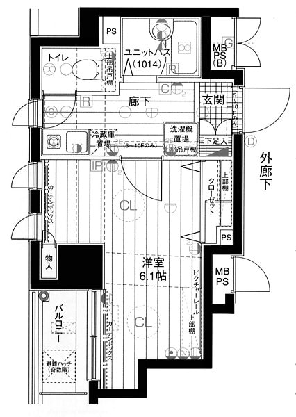 メインステージ日本橋箱崎Ⅱの物件間取画像