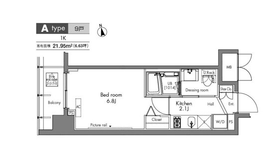 プラウドフラット隅田リバーサイドの物件間取画像