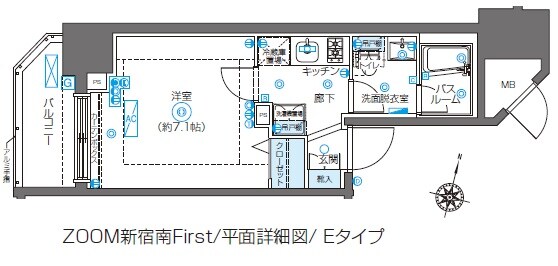 ZOOM新宿南Firstの物件間取画像