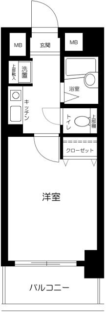 赤羽橋駅 徒歩4分 7階の物件間取画像