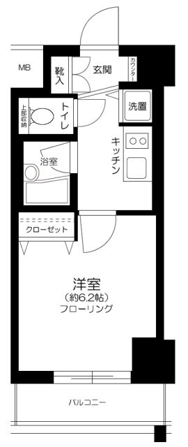 勝どき駅 徒歩5分 5階の物件間取画像