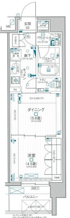 パレステージ江北Ⅲ 東館の物件間取画像