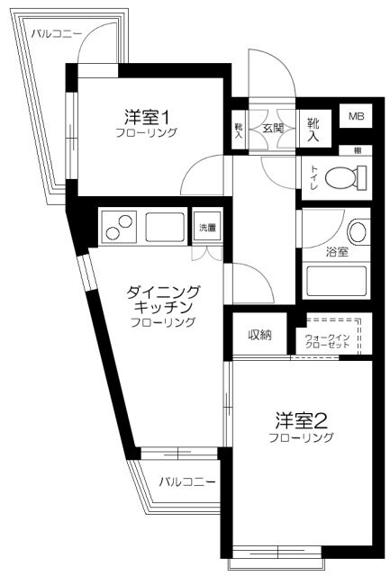 仙川駅 徒歩15分 2階の物件間取画像