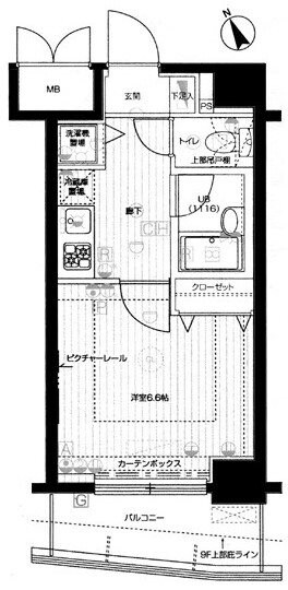 メインステージ四ツ木の物件間取画像