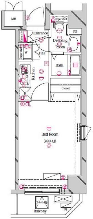 AQUA PRIME TOWER OSHIAGEの物件間取画像