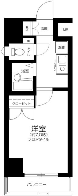 日の出駅 徒歩9分 4階の物件間取画像