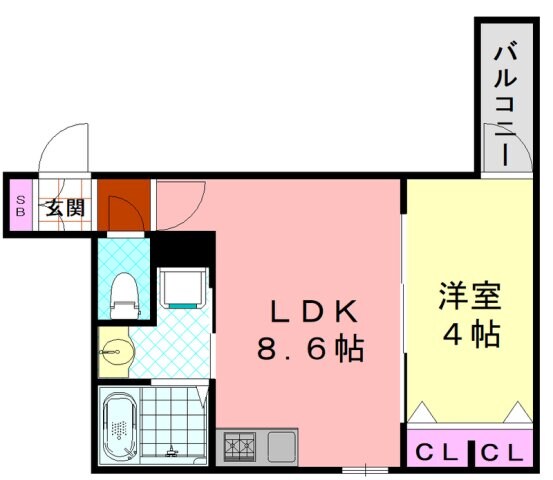 平野駅 徒歩9分 1階の物件間取画像