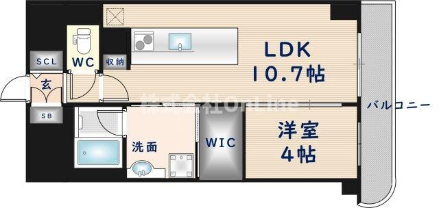 プレミアム菱屋西の物件間取画像