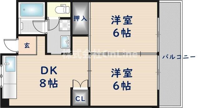 シャンポール東大阪の物件間取画像